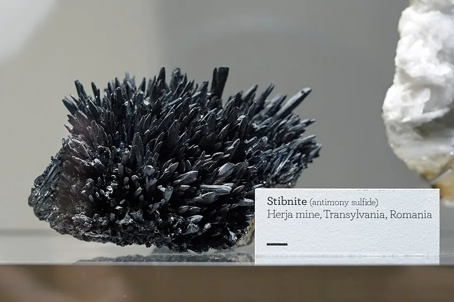 Antimony — Stibnite (antimony sulphide) (illustrative mineral specimen)